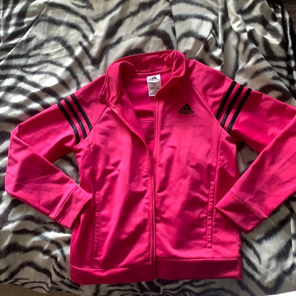 pink and black adidas jacket